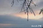 Новости » Общество: Снежный закат в Керчи (фото)
