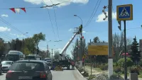 На Адмиралтейском проезде затруднено движение транспорта