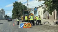 Новости » Общество: Идут работы: на Свердлова частично перекрыто движение