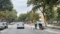 Новости » Общество: На Кирова частично перекрыта одна полоса дороги