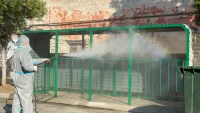 Новости » Общество: В Керчи начали обрабатывать контейнерные площадки