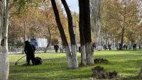 В Керчи снова бюджетники вышли на субботник
