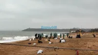 С пляжей Крыма и Кубани вывезли более 185 тысяч тонн загрязненного мазутом песка