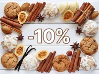 Каждую пятницу скидка -10% на весовые печенье, десерты, пирожные