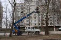 Новости » Общество: После непогоды в Керчи восстановлена работа светофоров и освещения