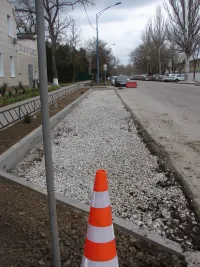 Новости » Общество: В Керчи на Кирова парковки готовят к асфальтировке