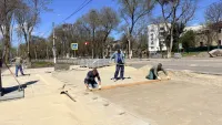 Новости » Общество: Благоустройство в районе остановки «Фабрика-Кухня» выполнено почти на 70%