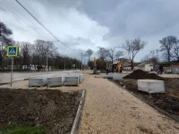 Новости » Общество: Благоустройство территории в районе остановки "Фабрика-Кухня" идет в соответствии с графиком