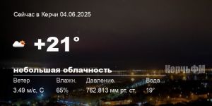 Новости: Погода в Керчи 04 июня