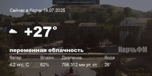 Погода в Керчи 19 июля