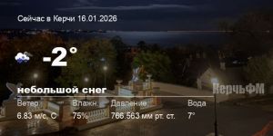 Новости: Погода в Керчи 16 января