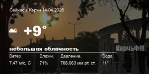 Новости: Погода в Керчи 14 апреля