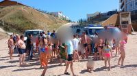 Новости » Криминал и ЧП: В Ленинском районе двоих взрослых и четверых детей унесло на сапбордах в море
